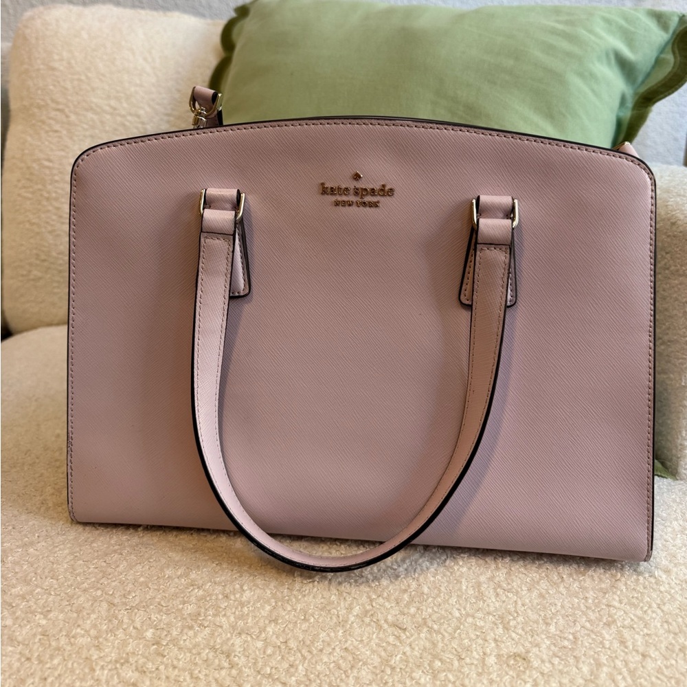 Kate Spade Perry Leather Satchel in Lilac